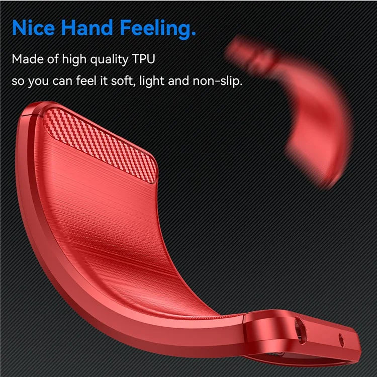For Oppo Reno12 F 4G / Reno12 F 5G Case Carbon Fiber Texture TPU Brushed Phone Cover