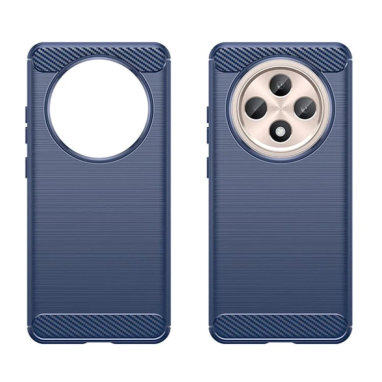 For Oppo Reno12 F 4G / Reno12 F 5G Case Carbon Fiber Texture TPU Brushed Phone Cover
