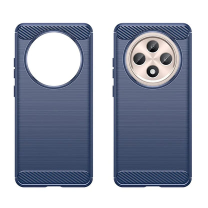 For Oppo Reno12 F 4G / Reno12 F 5G Case Carbon Fiber Texture TPU Brushed Phone Cover