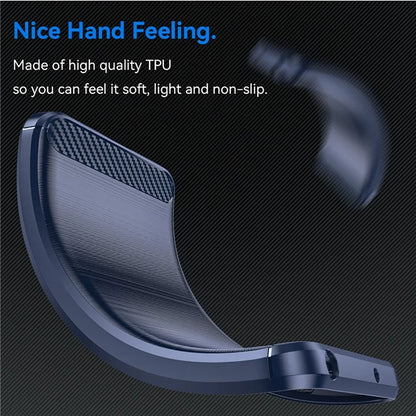 For Oppo Reno12 F 4G / Reno12 F 5G Case Carbon Fiber Texture TPU Brushed Phone Cover