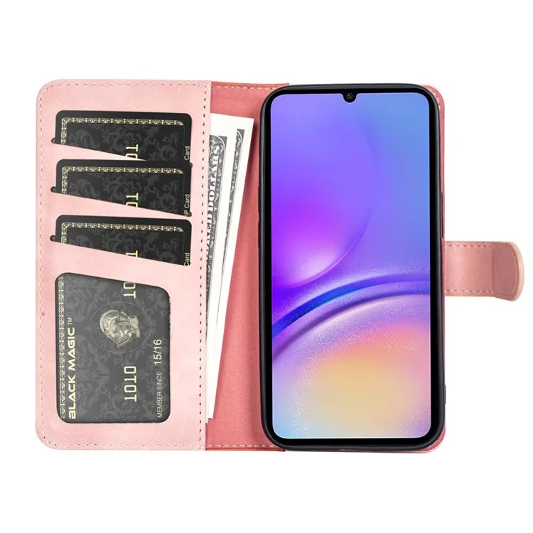 For Samsung Galaxy A06 Wallet Case Leather Phone Cover Splicing Color