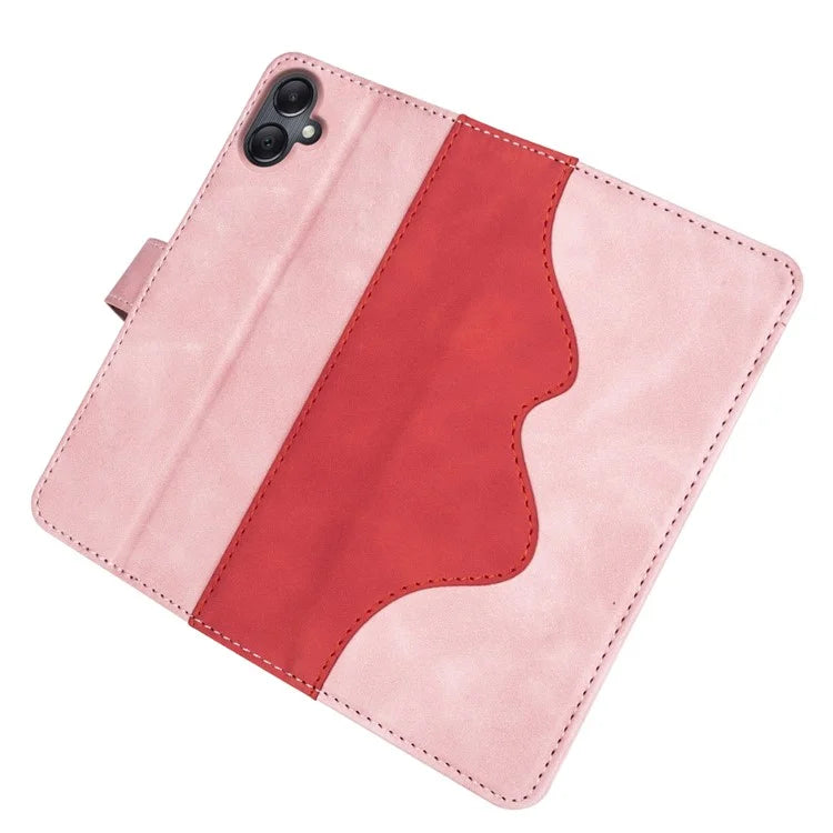 For Samsung Galaxy A06 Wallet Case Leather Phone Cover Splicing Color