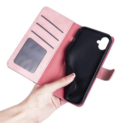 For Samsung Galaxy A06 Wallet Case Leather Phone Cover Splicing Color