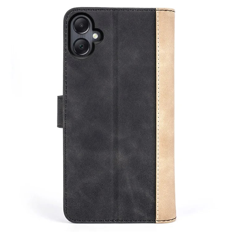For Samsung Galaxy A06 Wallet Case Leather Phone Cover Splicing Color
