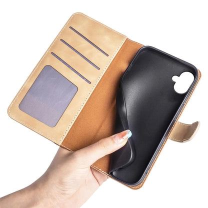 For Samsung Galaxy A06 Wallet Case Leather Phone Cover Splicing Color