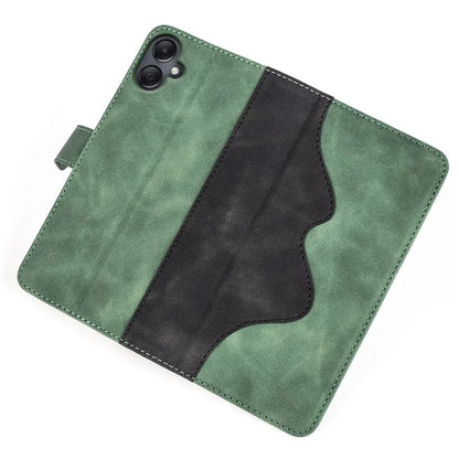 For Samsung Galaxy A06 Wallet Case Leather Phone Cover Splicing Color