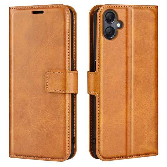 For Samsung Galaxy A06 Stand Case Anti-Scratch Calf Texture Leather Phone Cover