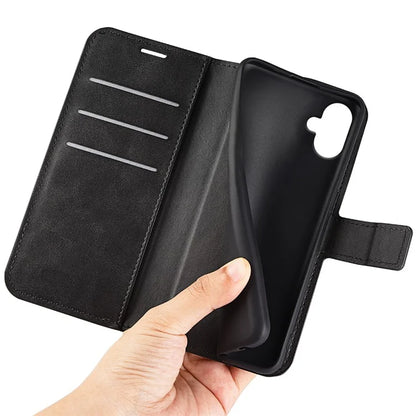 For Samsung Galaxy A06 Stand Case Anti-Scratch Calf Texture Leather Phone Cover