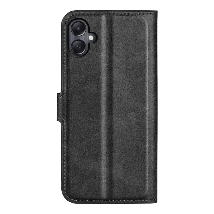 For Samsung Galaxy A06 Stand Case Anti-Scratch Calf Texture Leather Phone Cover