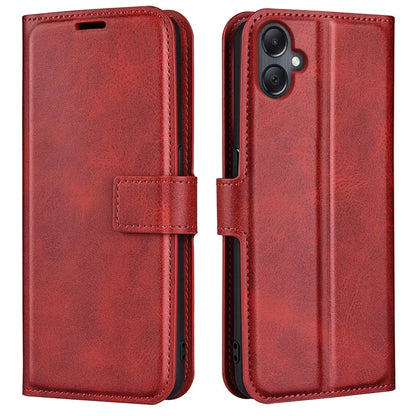 For Samsung Galaxy A06 Stand Case Anti-Scratch Calf Texture Leather Phone Cover