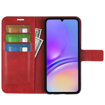 For Samsung Galaxy A06 Stand Case Anti-Scratch Calf Texture Leather Phone Cover