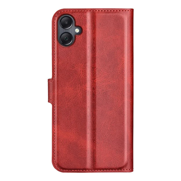 For Samsung Galaxy A06 Stand Case Anti-Scratch Calf Texture Leather Phone Cover