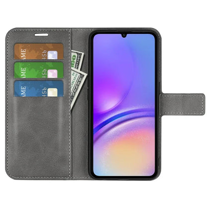 For Samsung Galaxy A06 Stand Case Anti-Scratch Calf Texture Leather Phone Cover