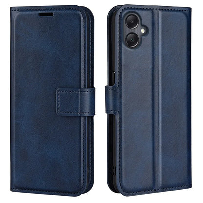 For Samsung Galaxy A06 Stand Case Anti-Scratch Calf Texture Leather Phone Cover