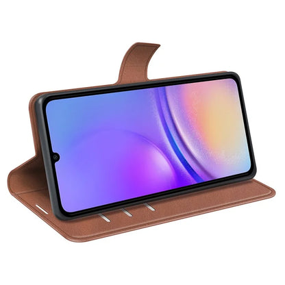 For Samsung Galaxy A06 Stand Case Anti-Scratch Calf Texture Leather Phone Cover