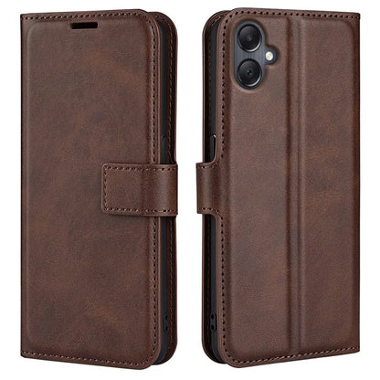 For Samsung Galaxy A06 Stand Case Anti-Scratch Calf Texture Leather Phone Cover