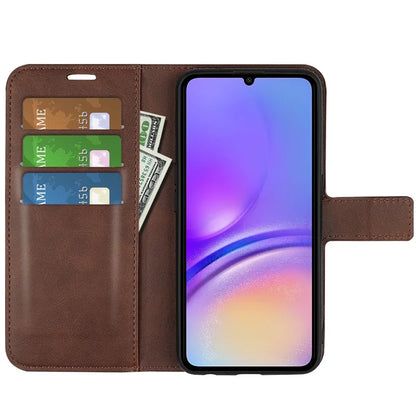 For Samsung Galaxy A06 Stand Case Anti-Scratch Calf Texture Leather Phone Cover