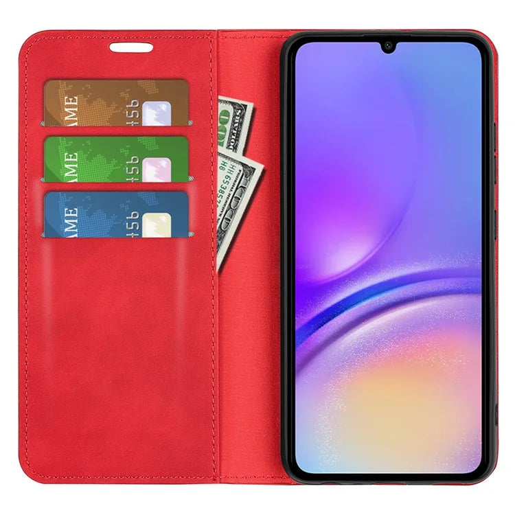 For Samsung Galaxy A06 Case Skin-Touch Leather Wallet Phone Cover
