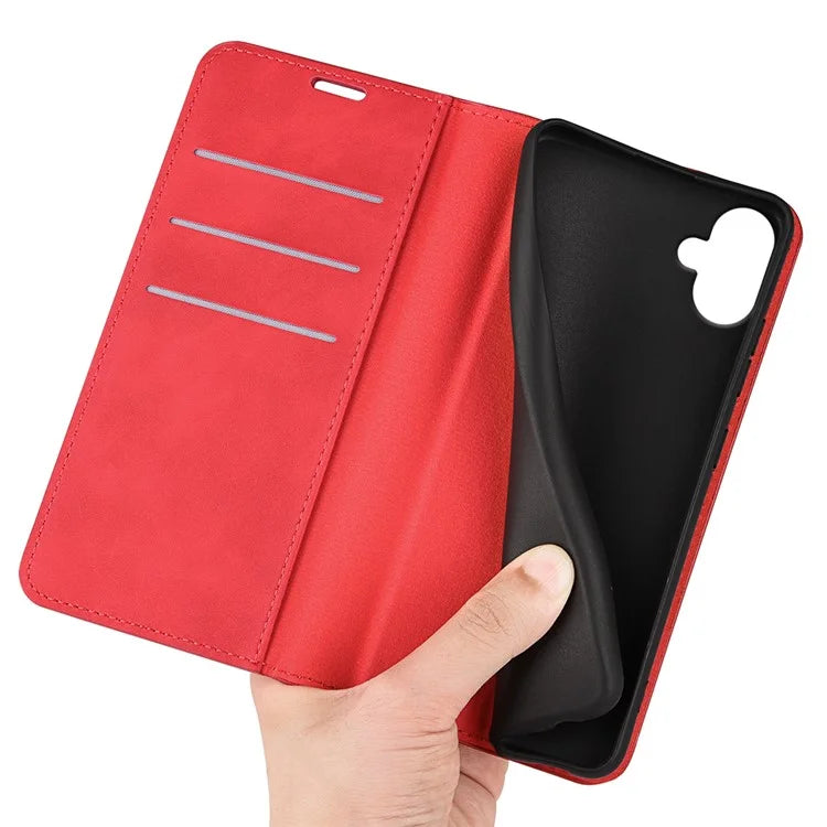 For Samsung Galaxy A06 Case Skin-Touch Leather Wallet Phone Cover