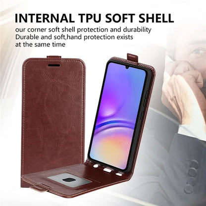 For Samsung Galaxy A06 Case with Card Slots Vertical Flip Leather Phone Cover