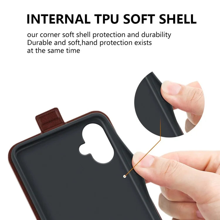 For Samsung Galaxy A06 Case with Card Slots Vertical Flip Leather Phone Cover