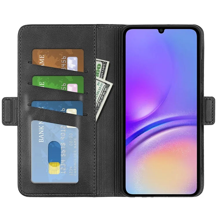 For Samsung Galaxy A06 Stand Case Calf Texture Leather Wallet Phone Cover