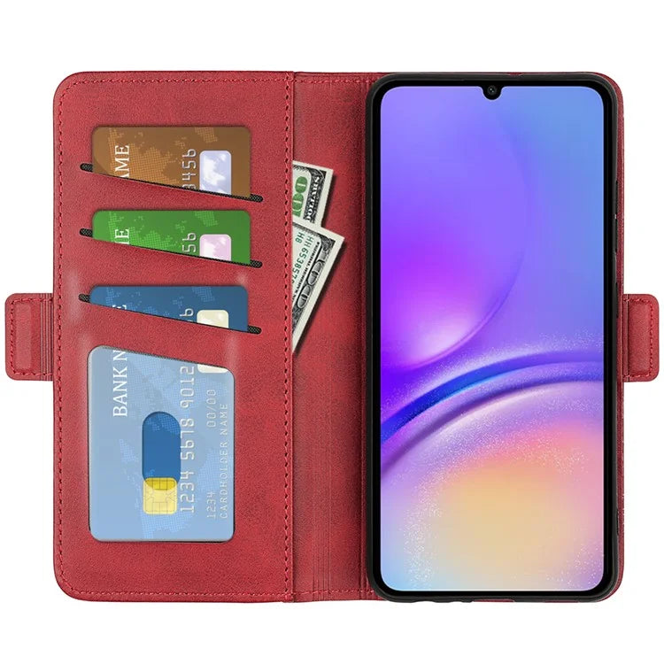 For Samsung Galaxy A06 Stand Case Calf Texture Leather Wallet Phone Cover