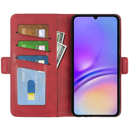 For Samsung Galaxy A06 Stand Case Calf Texture Leather Wallet Phone Cover
