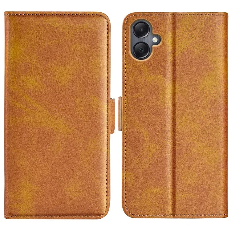 For Samsung Galaxy A06 Stand Case Calf Texture Leather Wallet Phone Cover