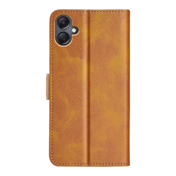For Samsung Galaxy A06 Stand Case Calf Texture Leather Wallet Phone Cover