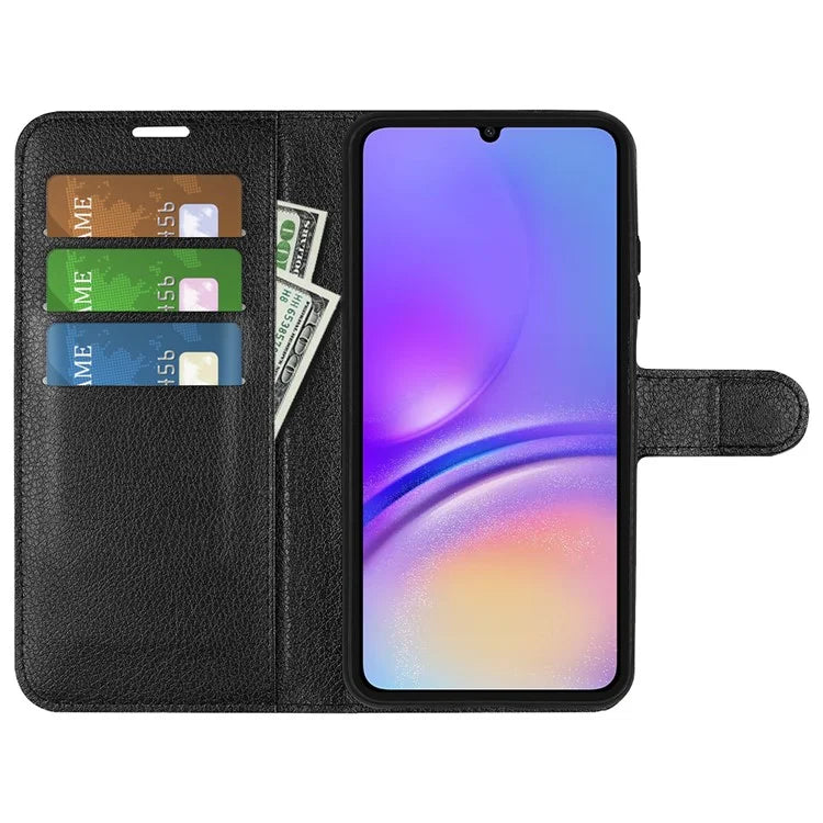 For Samsung Galaxy A06 Case Litchi Texture Shockproof Leather Wallet Phone Cover