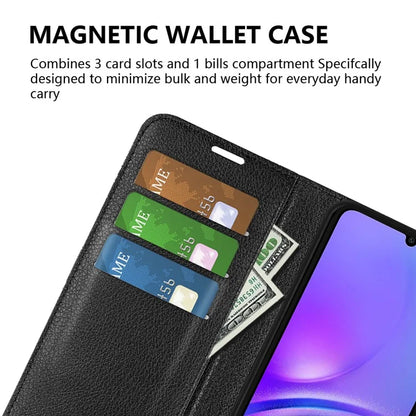 For Samsung Galaxy A06 Case Litchi Texture Shockproof Leather Wallet Phone Cover