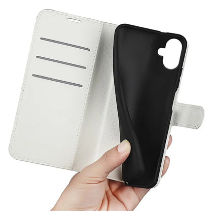 For Samsung Galaxy A06 Case Litchi Texture Shockproof Leather Wallet Phone Cover