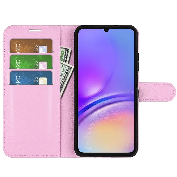 For Samsung Galaxy A06 Case Litchi Texture Shockproof Leather Wallet Phone Cover