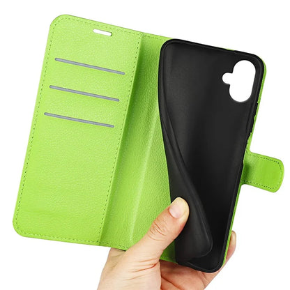 For Samsung Galaxy A06 Case Litchi Texture Shockproof Leather Wallet Phone Cover