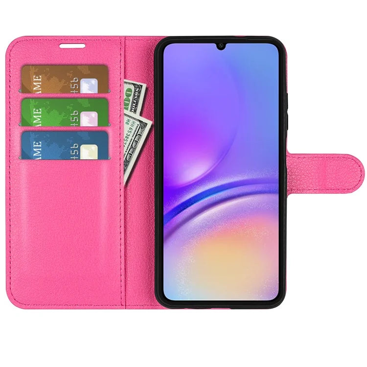 For Samsung Galaxy A06 Case Litchi Texture Shockproof Leather Wallet Phone Cover