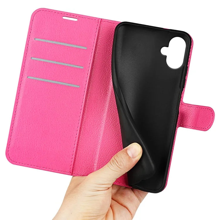 For Samsung Galaxy A06 Case Litchi Texture Shockproof Leather Wallet Phone Cover