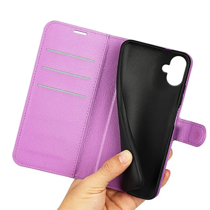 For Samsung Galaxy A06 Case Litchi Texture Shockproof Leather Wallet Phone Cover