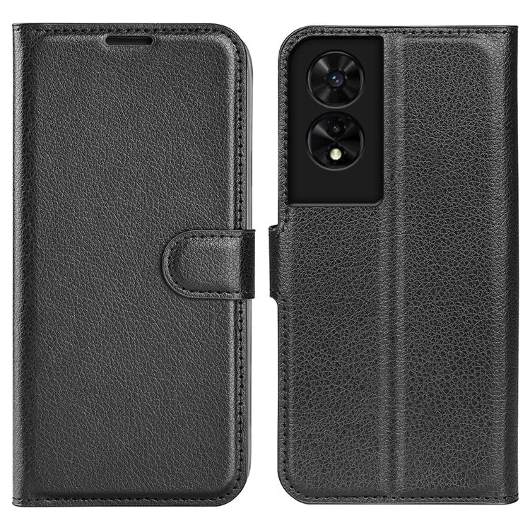 For TCL 505 Case Litchi Texture Shockproof Leather Wallet Phone Cover