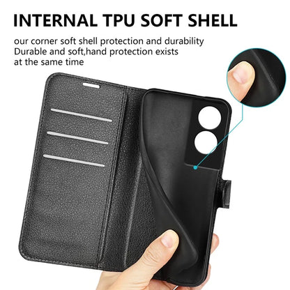 For TCL 505 Case Litchi Texture Shockproof Leather Wallet Phone Cover