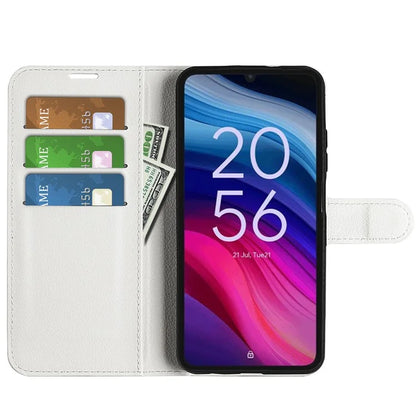 For TCL 505 Case Litchi Texture Shockproof Leather Wallet Phone Cover