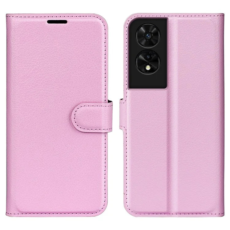 For TCL 505 Case Litchi Texture Shockproof Leather Wallet Phone Cover