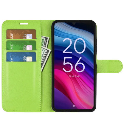 For TCL 505 Case Litchi Texture Shockproof Leather Wallet Phone Cover