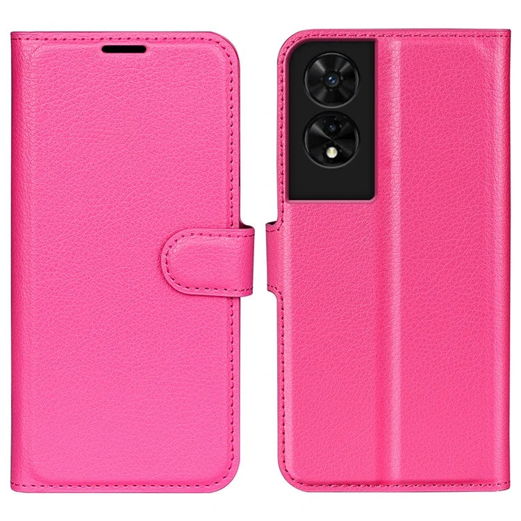 For TCL 505 Case Litchi Texture Shockproof Leather Wallet Phone Cover