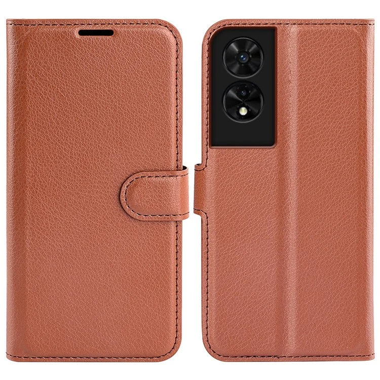For TCL 505 Case Litchi Texture Shockproof Leather Wallet Phone Cover