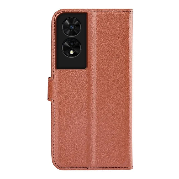 For TCL 505 Case Litchi Texture Shockproof Leather Wallet Phone Cover