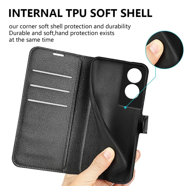 For TCL 50 5G Case Litchi Texture Shockproof Leather Wallet Phone Cover