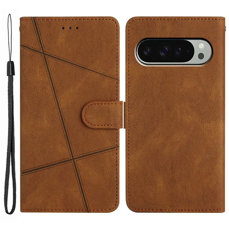 For Google Pixel 9 / 9 Pro Case Crazy Horse Texture PU Leather Wallet Stand Phone Cover