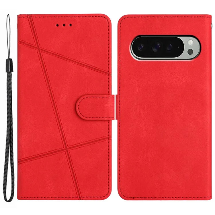 For Google Pixel 9 / 9 Pro Case Crazy Horse Texture PU Leather Wallet Stand Phone Cover