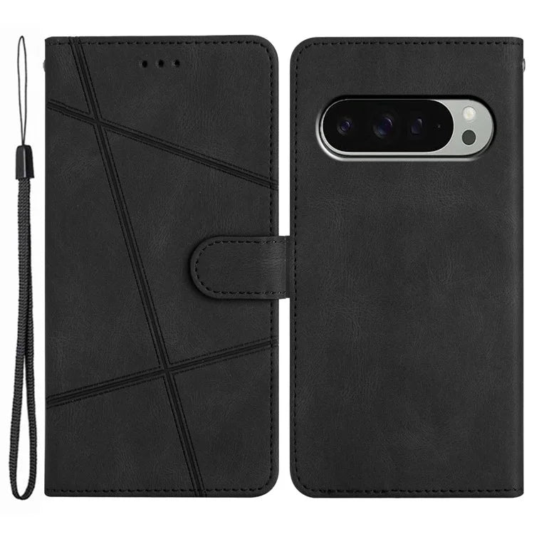 For Google Pixel 9 / 9 Pro Case Crazy Horse Texture PU Leather Wallet Stand Phone Cover